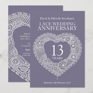 Hochzeit Herz 13 Jahre Party-Einladungen Einladung