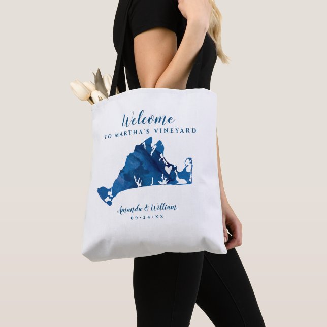 Hochzeit Herzlich willkommen in Martha's Weingarte Tasche (Von Nahem)