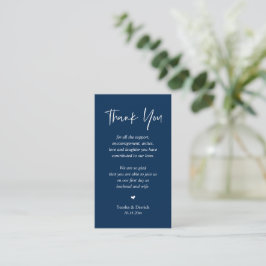 Hochzeit herzlichen Dank, Classy Navy Blue Begleitkarte