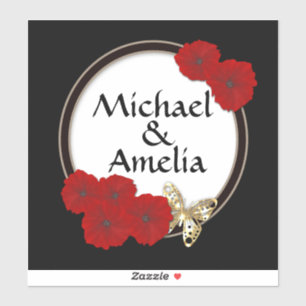 Hochzeit, Hochzeit, Briefe Aufkleber