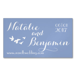Hochzeit   Hochzeitsseite und Datum Magnetische Visitenkarte