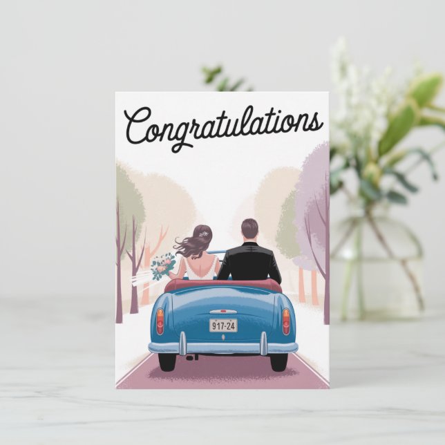 Hochzeit Husband Ehefrau Herzlichen Glückwunsch Ho Karte (Stehend Vorderseite)
