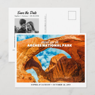 Hochzeit im Arches National Park - Save-the-Date-K Postkarte