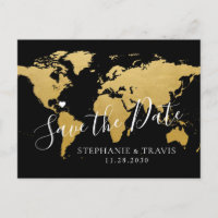Hochzeit im Ausland Zielort Save the Date Postkart