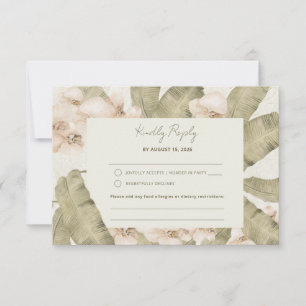 Hochzeit im Botanischen Garten RSVP Karte