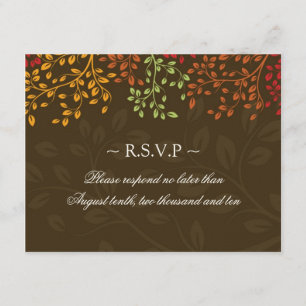 Hochzeit im Herbst-Antwortkarten RSVP Karte