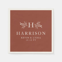 Hochzeit im Herbst aus rustikalem Monogramm Terrak