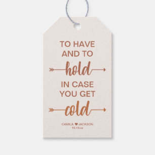 Hochzeit im Herbst Blanket Gefallen Geschenkanhänger