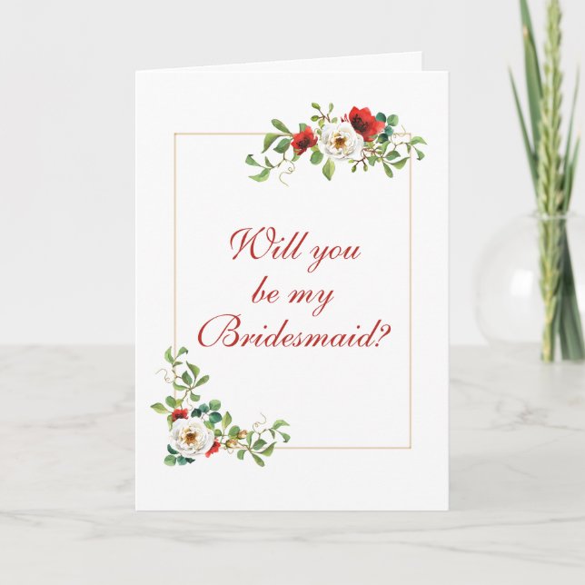 Hochzeit im Herbst Bridesmaid Karte (Vorderseite)