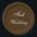 Hochzeit im Herbst Brown Rich Deep Rustic Farbe Pappteller<br><div class="desc">Hochzeit im Herbst Brown Rich Deep Rustic Farbe</div>