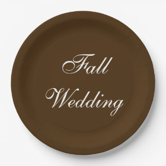 Hochzeit im Herbst Brown Rich Deep Rustic Farbe Pappteller
