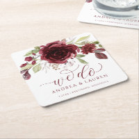 Hochzeit im Herbst Burgund Wein Rote Blütenblätter
