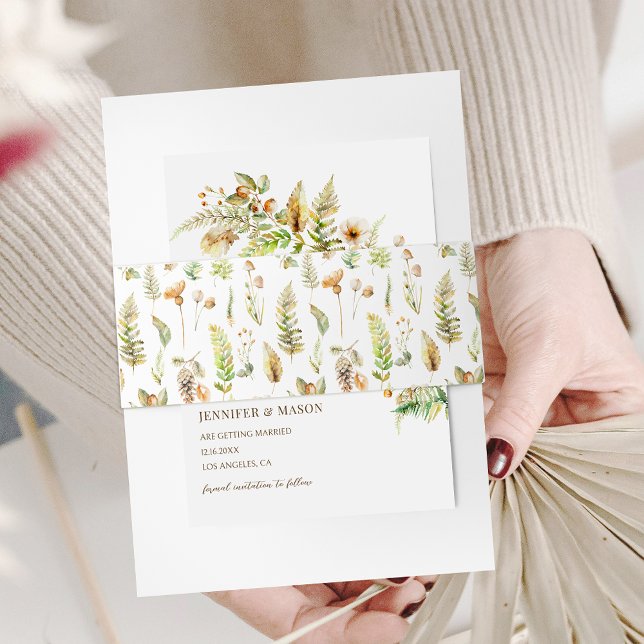 Hochzeit im Herbst der Blätter für Herbstwald Einladungsbanderole (Von Creator hochgeladen)