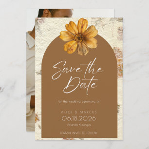 Hochzeit im Herbst der Blume Save the Date