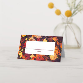 Hochzeit im Herbst der Herbstverläufe Platzkarte