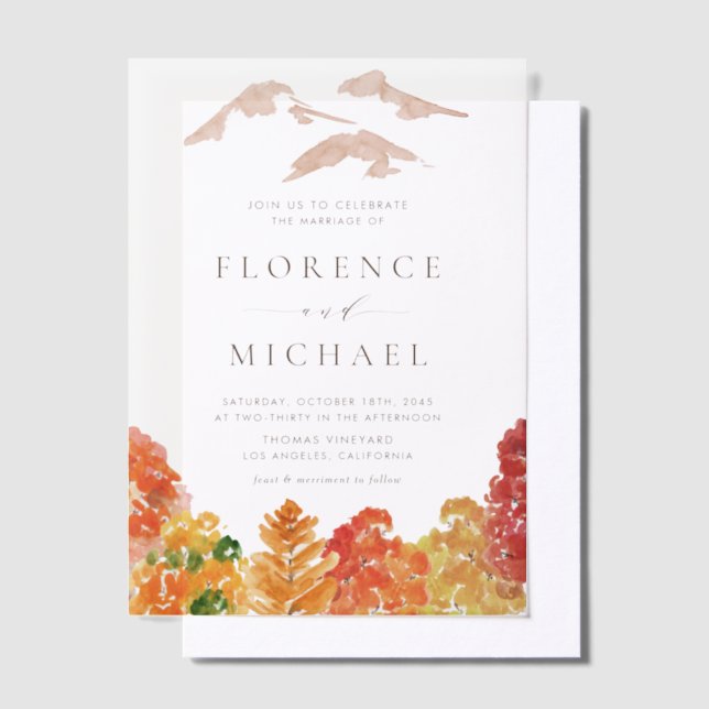 Hochzeit im Herbst der Herbstwälder (Versetzt)