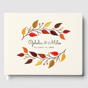Hochzeit im Herbst der Herbstzweige Gästebuch
