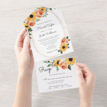 Hochzeit im Herbst der Sonnenblumen-Rose