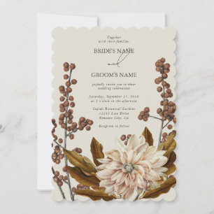 Hochzeit im Herbst der Wasserfarben im Herbst Einladung