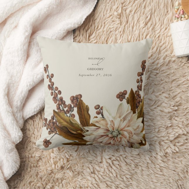 Hochzeit im Herbst der Wasserfarben im Herbst Kissen (Decke)