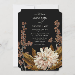 Hochzeit im Herbst des blorschwarzen Herbstes Einladung