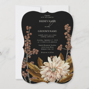 Hochzeit im Herbst des blorschwarzen Herbstes Einladung