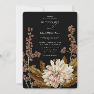 Hochzeit im Herbst des blorschwarzen Herbstes Einladung