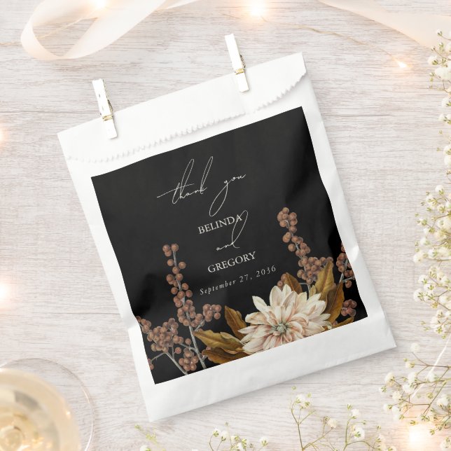 Hochzeit im Herbst des blorschwarzen Herbstes Geschenktütchen (Ausgeschnitten)