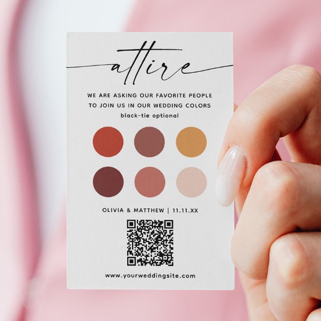 Hochzeit im Herbst Dress Code - Farbpalette QR im  Begleitkarte (Von Creator hochgeladen)