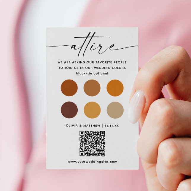 Hochzeit im Herbst Dress Code + QR-Code | Herbstbe Begleitkarte (Von Creator hochgeladen)