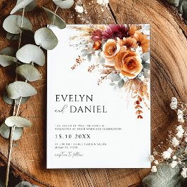 Hochzeit im Herbst Elegante Einladung