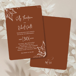 Hochzeit im Herbst Eleganter Herbst lässt benutzer Einladung
