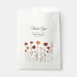 HOCHZEIT IM HERBST FAVOR BAG | BURGUNDY & ORANGE GESCHENKTÜTCHEN