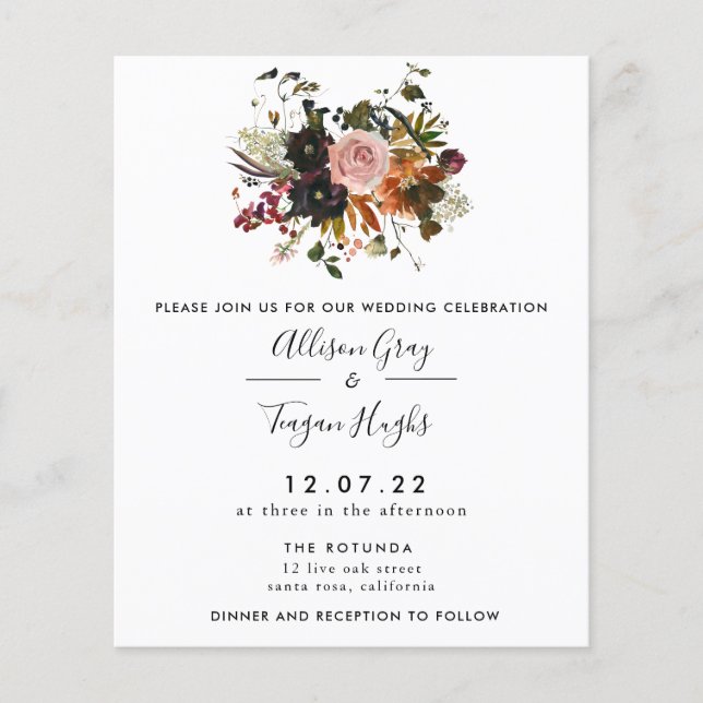 Hochzeit im Herbst | Flyer Haushalt (Vorne)