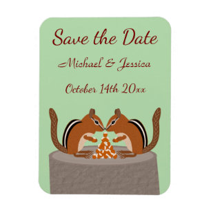 Hochzeit im Herbst für niedliche Chipsätze Magnet