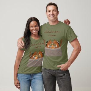 Hochzeit im Herbst für niedliche Chipsätze T-Shirt