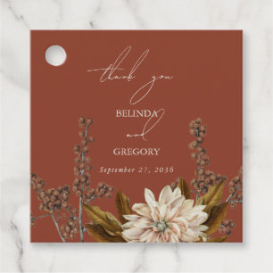 Hochzeit im Herbst Herbst Flora und Fauna Geschenkanhänger