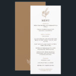 Hochzeit im Herbst im Herbst Menükarte<br><div class="desc">Dieses einfache,  aber stilvolle Hochzeitsmenü bietet einen handgezeichneten Herbstblätterspieß an der Spitze,  Platz für die Namen der Paare und das Hochzeitsdatum am Ende. Es ist das perfekte Menü für eine Hochzeit im Herbst oder Veranstaltung.</div>