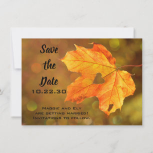 Hochzeit im Herbst im Herbst Speichern der Datumsk Save The Date