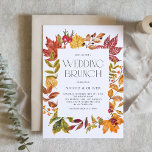 Hochzeit im Herbst im Herbstbereich Einladung<br><div class="desc">Mit dieser individuellen Einladung zum Hochzeitsbrunch laden wir Sie zu Ihrer Veranstaltung ein. Es hat einen Aquarellrahmen aus Herbstblättern. Personalisieren Sie diese,  indem Sie Ihre Daten hinzufügen. Dieser farbenfrohe Brunch ist perfekt für Hochzeiten im Herbst.</div>