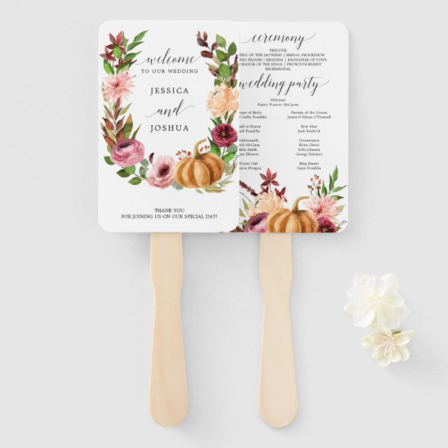 Hochzeit im Herbst-Lüfter für Herbst-Bliss Fächer (Vorne und Hinten)