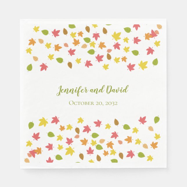 Hochzeit im Herbst Napkins  Serviette (Vorderseite)