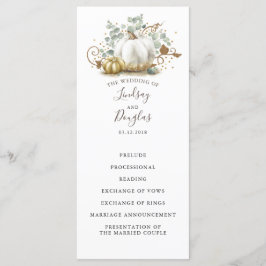Hochzeit im Herbst-Programme von White and Gold Pu Programm