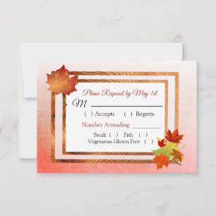 Hochzeit im Herbst RSVP-Karte im Herbst RSVP Karte