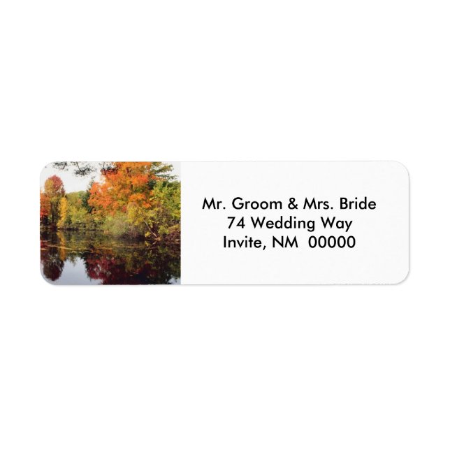 Hochzeit im Herbst Rücksendeadresse-Aufkleber einl (Vorne)
