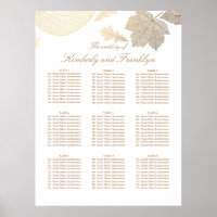 Hochzeit im Herbst-Seekarte für Gold-Blätter