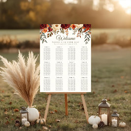 Hochzeit im Herbst Seekartenplakat Poster