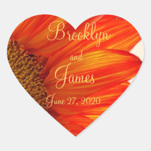 Hochzeit im Herbst Sticker Sonnenblume