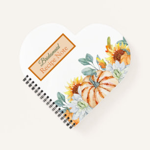 Hochzeit im Herbst Theme Bridesmaid für Notebook Notizbuch