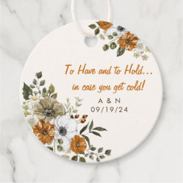 Hochzeit im Herbst Throw Blanket Rustikale Blume Geschenkanhänger